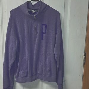 Pink VS 1/4 Zip Purple Woman's Large Pullover Sweatshirt. 2013